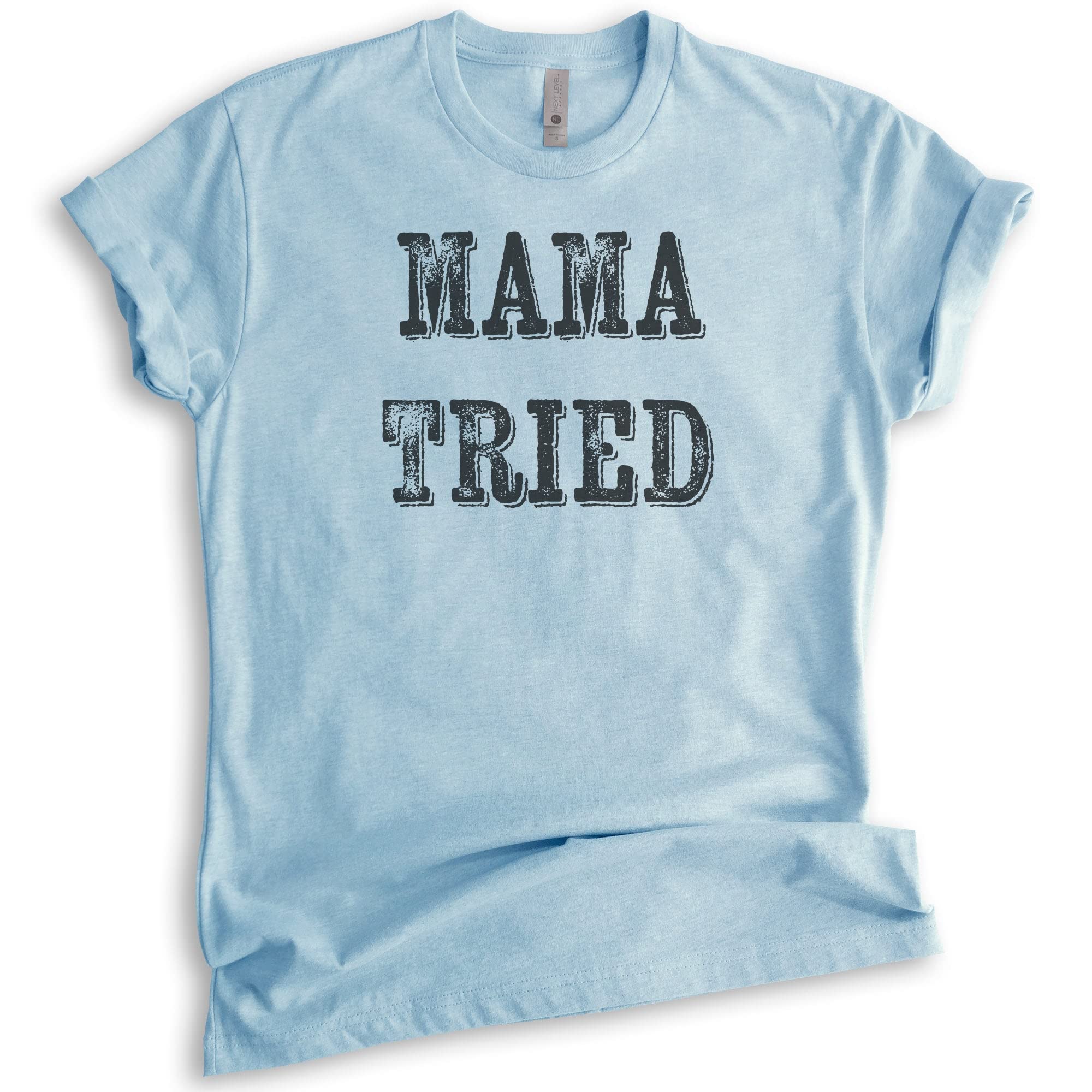 EVERTREE CLOTHING Mama Tried T-Shirt - Unisex Vintage Southern Style Tee for Women & Men - Wild Child Graphic Cotton Shirt - Perfect for Concerts, Road Trips & Casual Outings