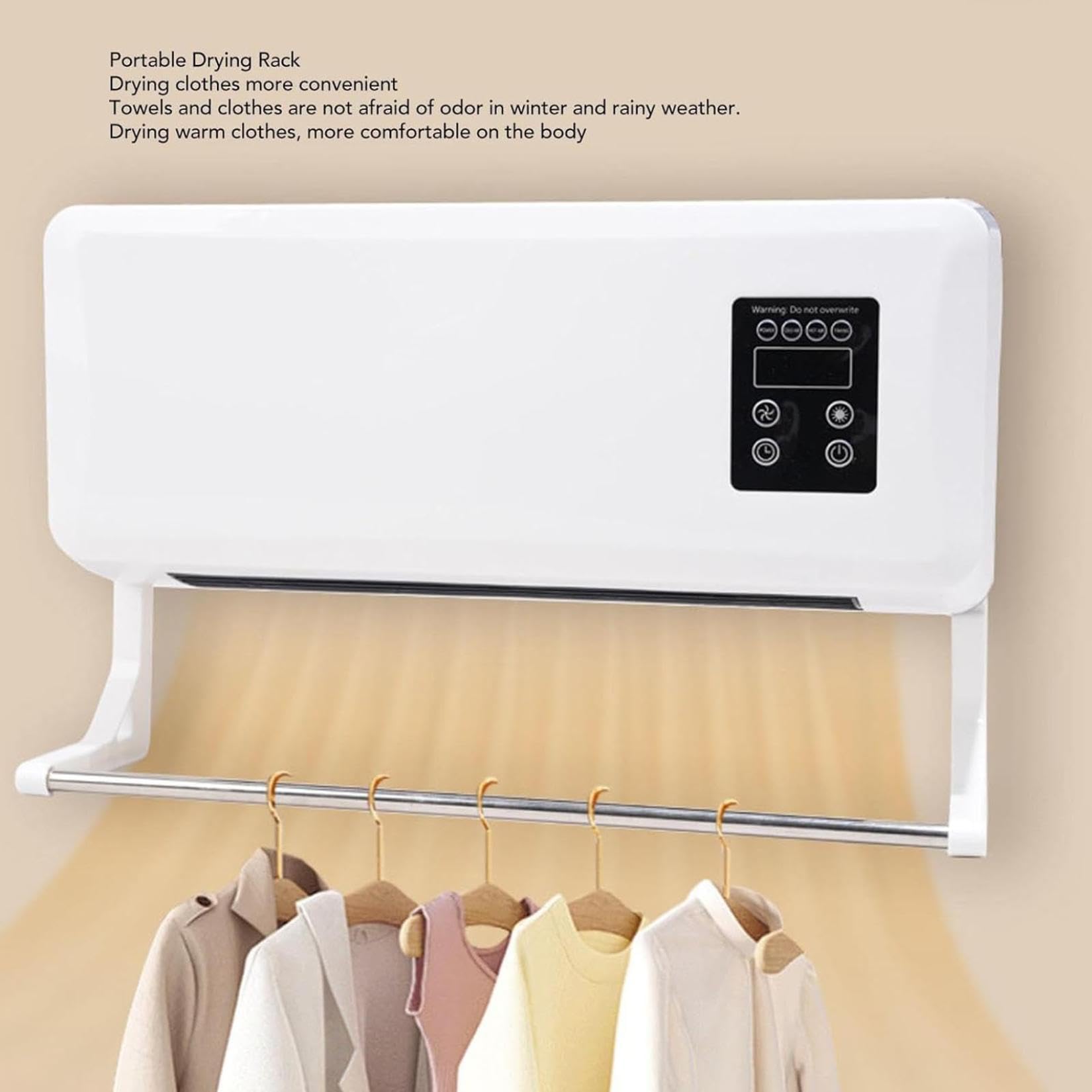 Wall Mounted Ductless Air Conditioner & Heater - 1500W Remote Control Indoor AC Unit with Timer for Bedroom, Living Room | Energy Efficient Cooling & Heating for Home Comfort