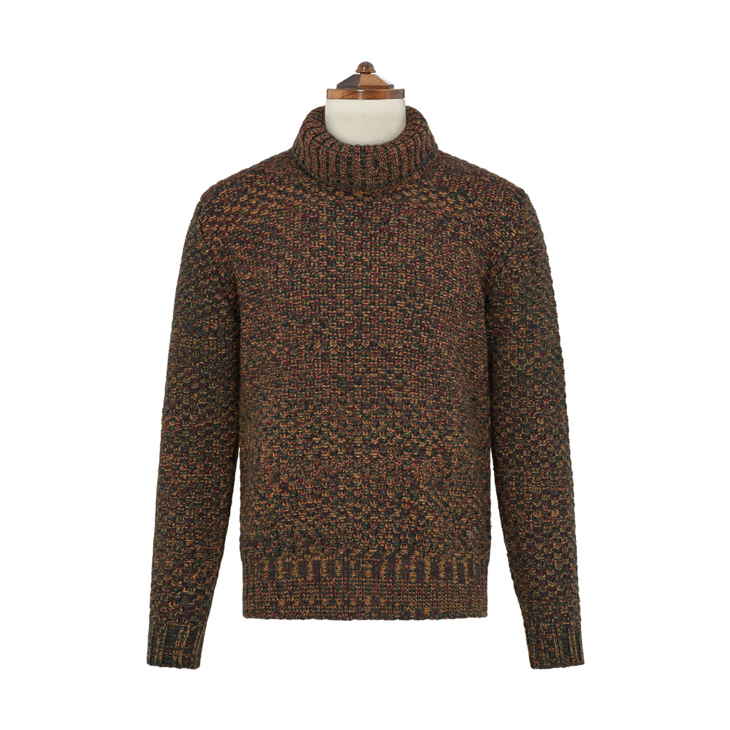 Kenton Basketweave Roll Neck Jumper | Soft Wool Sweater for Men | Perfect for Casual Wear & Winter Outfits