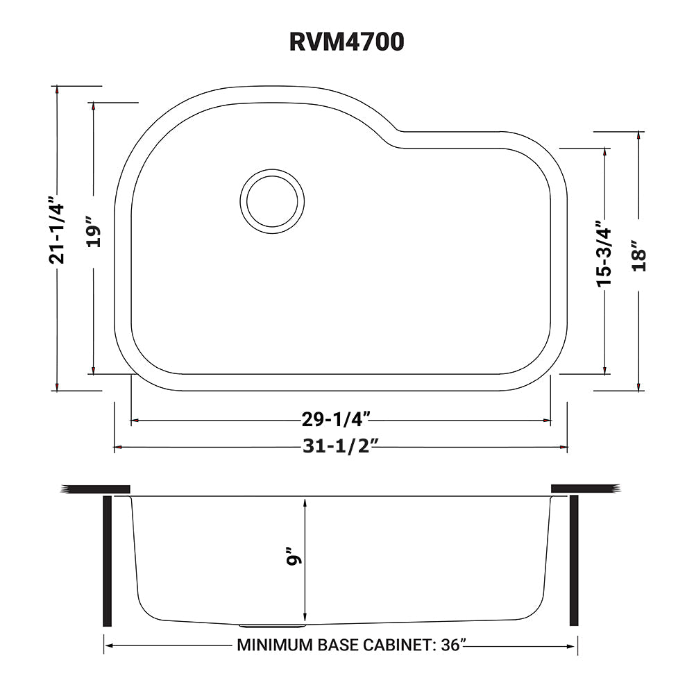 32 Inch Undermount 16 Gauge Stainless Steel Single Bowl Kitchen Sink - Perfect for Modern Kitchens, Restaurants & Food Prep Areas