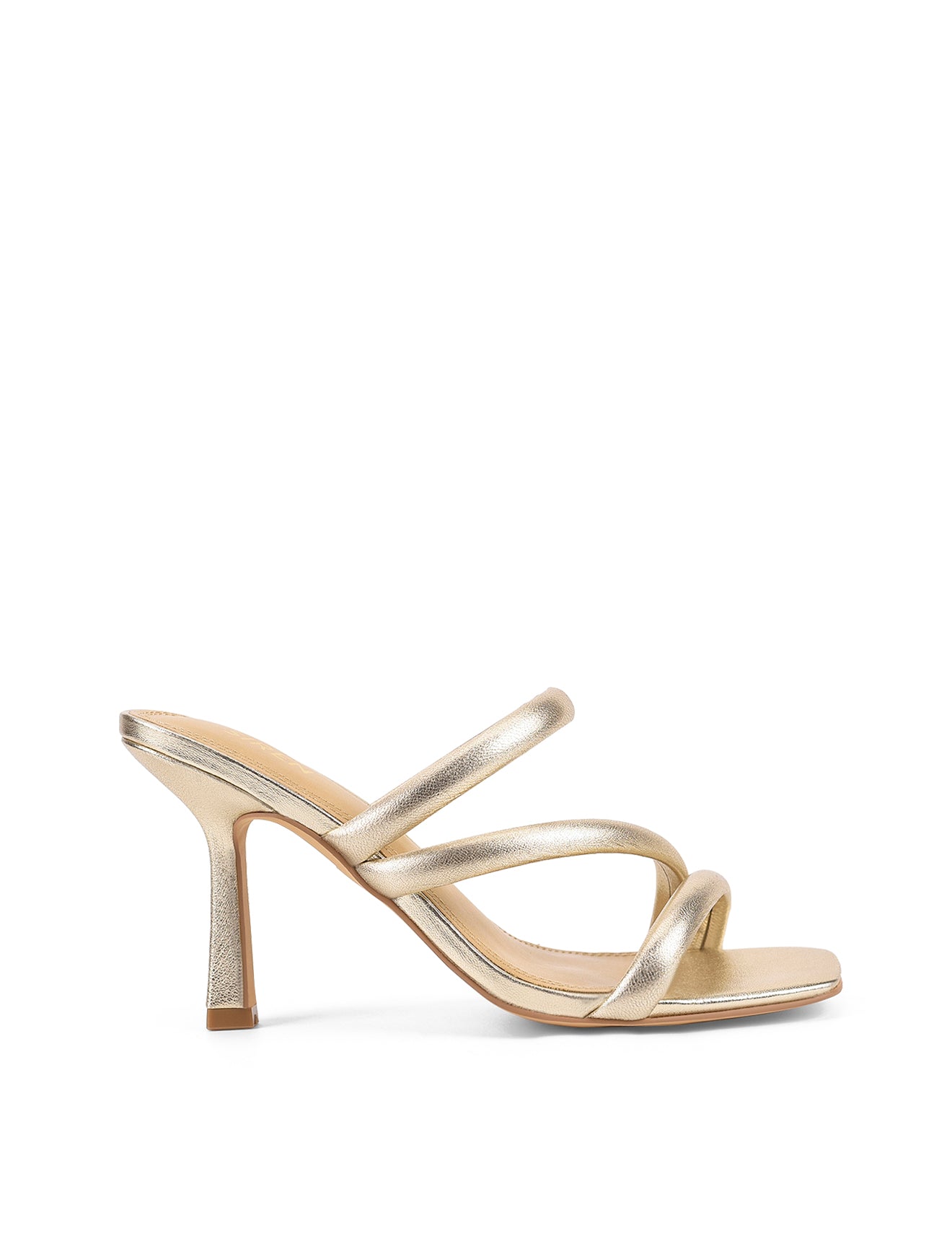 Spence Women's Gold Metallic Leather Heeled Sandals - Elegant Dress Shoes for Weddings, Parties & Evening Events