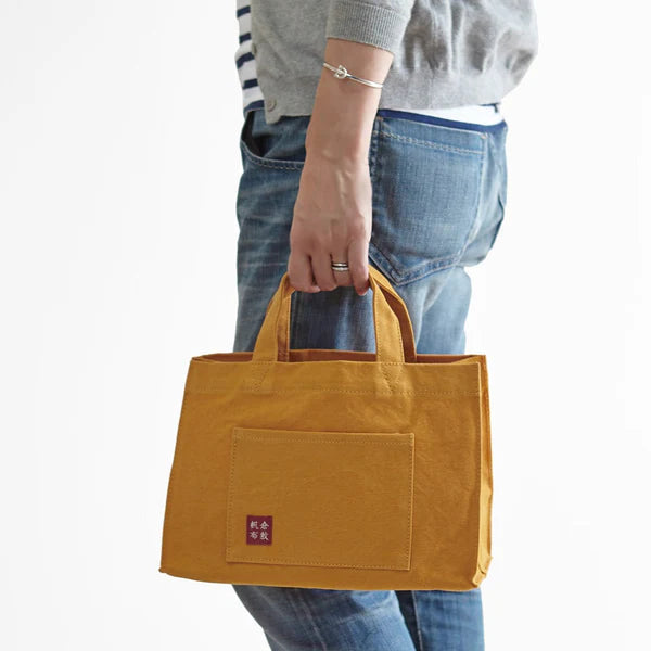 Premium Kurashiki Hampu Canvas Tote Bag - Stylish & Durable Black Shoulder Bag for Women | Perfect for Shopping, Work, Travel & Daily Use