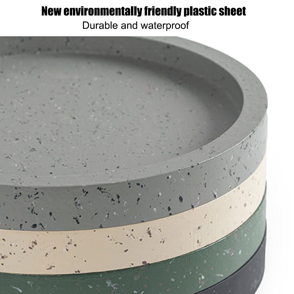 Heavy Duty Plant Caddy with Wheels - 24cm Round Thickened Plastic Flower Pot Stand Tray for Indoor Plants, Dark Green - Supports 50-200kg - Perfect for Living Room, Balcony & Garden Plant Movement