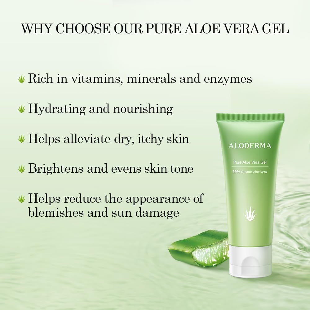 Aloderma Signature Aloe Vitality Hydrating Set - 6 Piece Skincare Kit with Aloe Vera Gel, Facial Cleanser, Toner, Serum & 2x Moisturizing Cream - Perfect for Dry, Sensitive Skin & Daily Hydration Routine