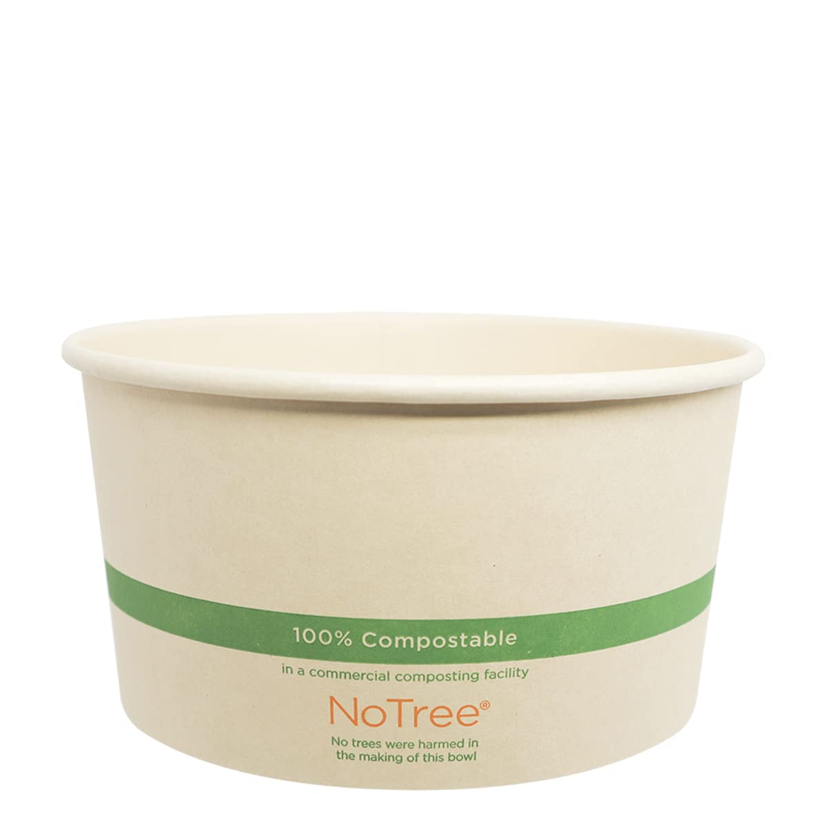 Eco-Friendly 32oz Compostable Bagasse Bowls with PLA Lining - Case of 300 (BO-NT-32W) | Perfect for Restaurants, Catering & Parties | Biodegradable Tree-Free Disposable Tableware
