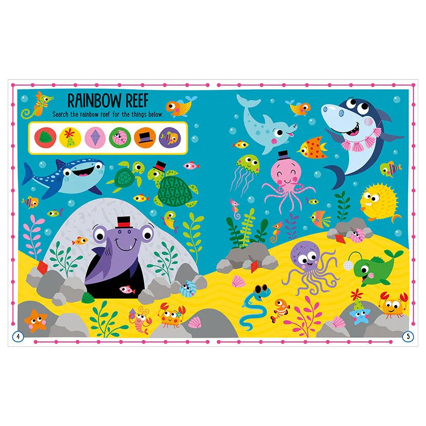 Shark Reef Balloon Stickers Activity Book for Kids - Fun Underwater Ocean Theme Stickers for Party Favors, Scrapbooking & DIY Crafts