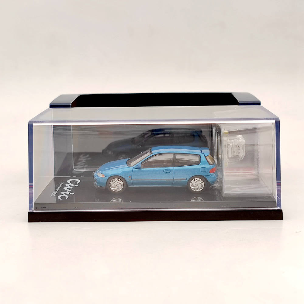 1:64 Honda Civic EG6 SiR II With Engine Display Model Car - Hobby Japan HJ641017GG - Perfect for Collectors, Car Enthusiasts & Home/Office Decoration