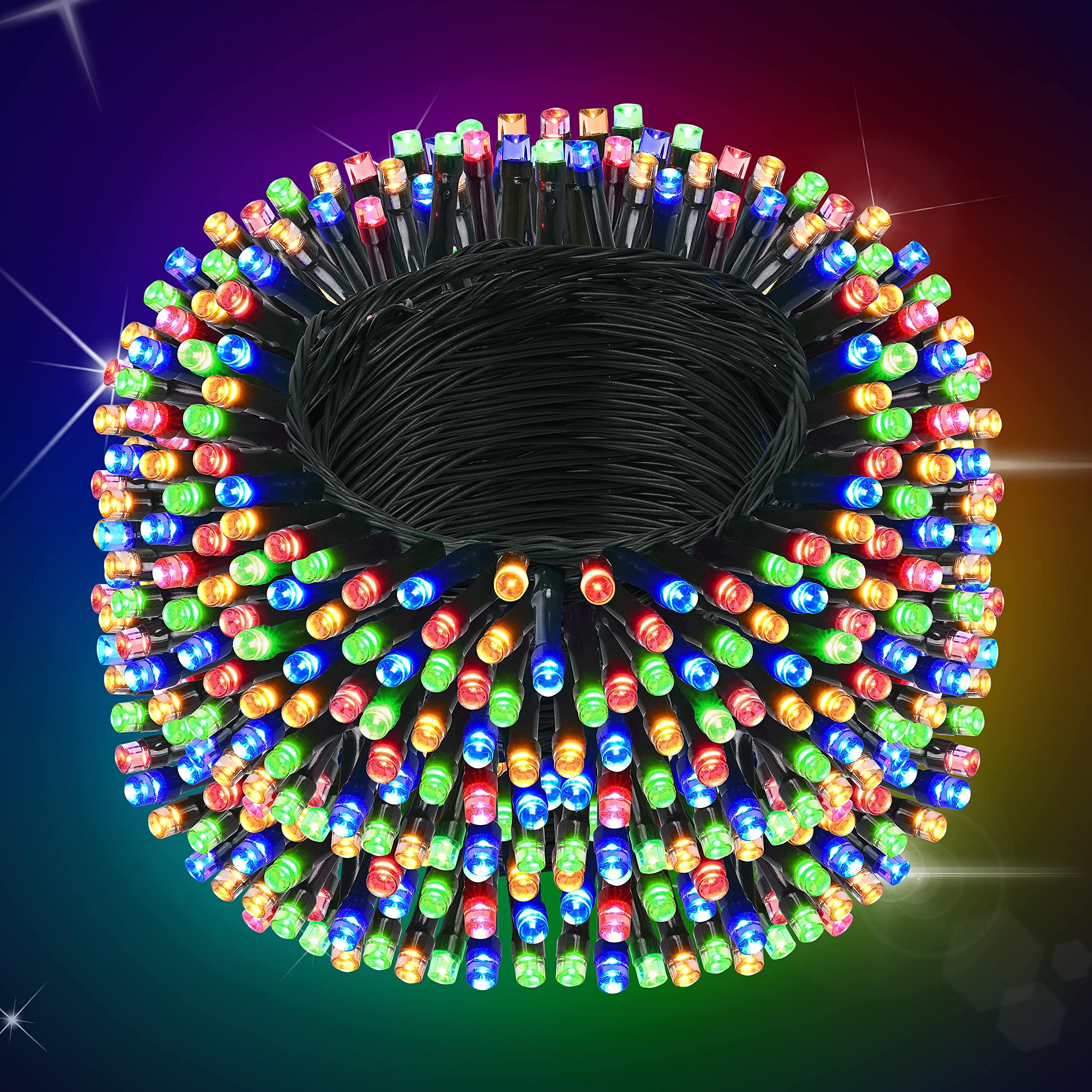 300 LED Christmas String Lights - 108ft Outdoor Fairy Lights with Remote & 8 Lighting Modes | Waterproof Multi-Color Holiday Lights for Tree, Garden, Party, Wedding, Halloween & Xmas Decorations | Perfect for Indoor & Outdoor Festive Decor