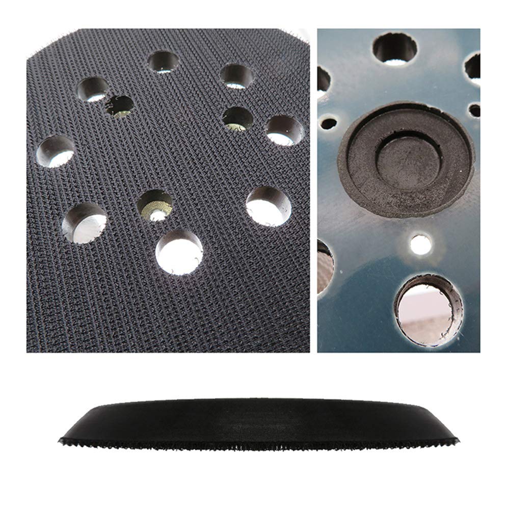 5 Inch 8 Hole Hook and Loop Sander Backing Pad - Universal Replacement Sanding Pad for Orbital Sanders - Perfect for Woodworking, Metal Polishing & DIY Projects