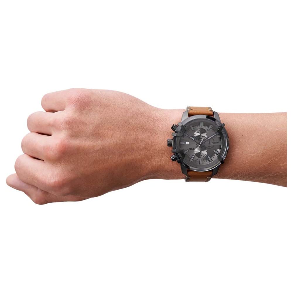 Diesel Griffed Men's Watch - Quartz Chronograph Movement with Silicone, Stainless Steel or Leather Strap - Perfect for Casual, Business & Outdoor Activities