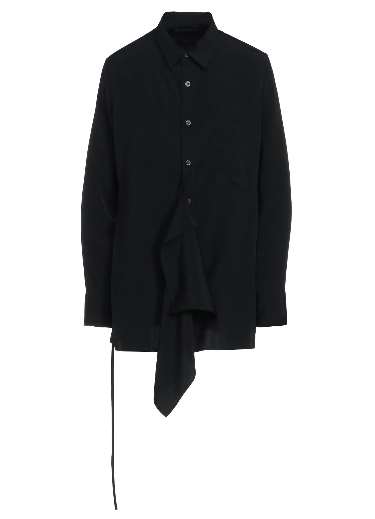 Elegant Crepe de Chine Draped Shirt for Women - Soft Flowy Blouse for Office, Party & Date Night Outfits