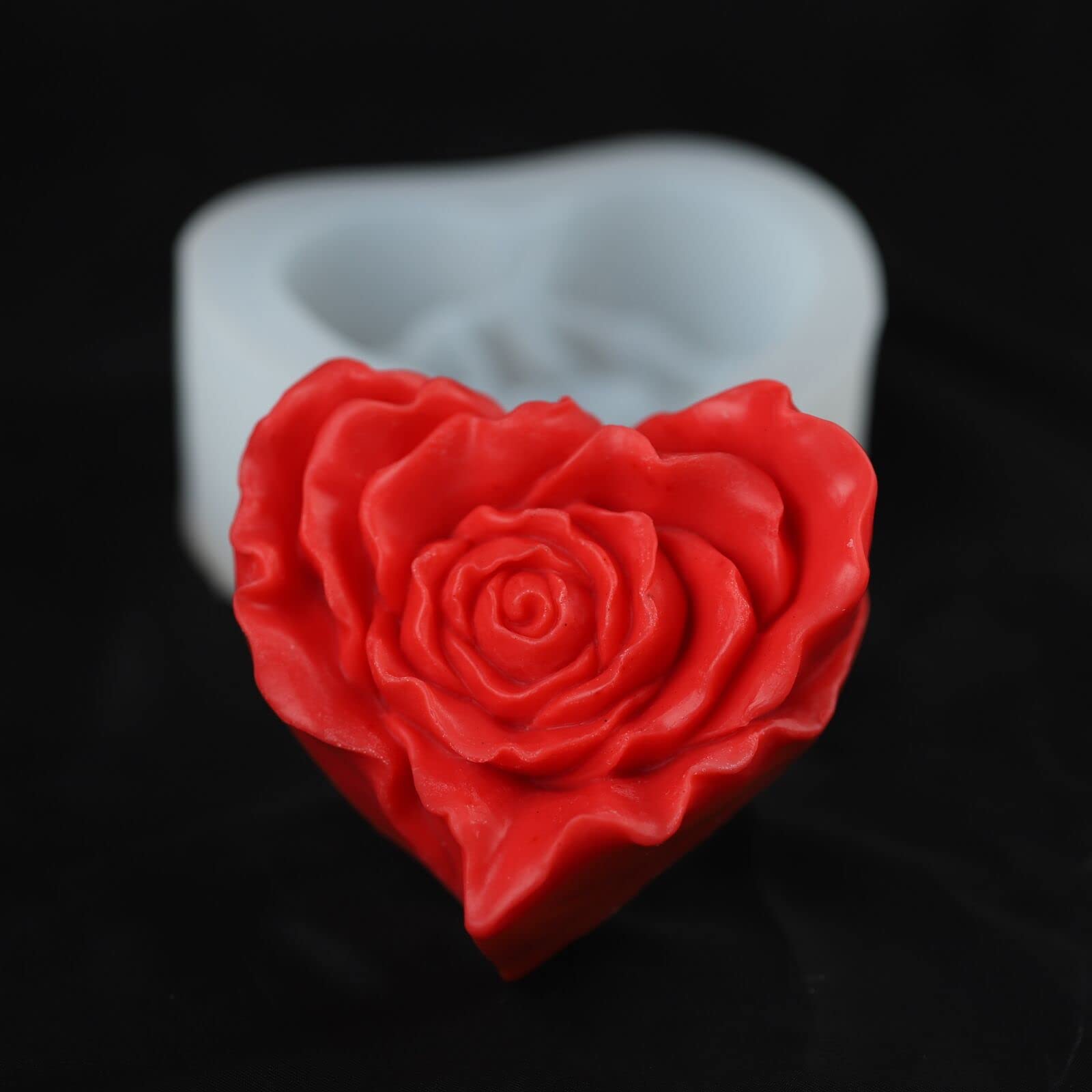 3.5 Inch Silicone Rose Flower Mold - Handmade Soap, Resin Candle, Peony Cake Decoration Mold - Round Weave Design for DIY Crafts, Wedding Favors, Bath & Home Decor