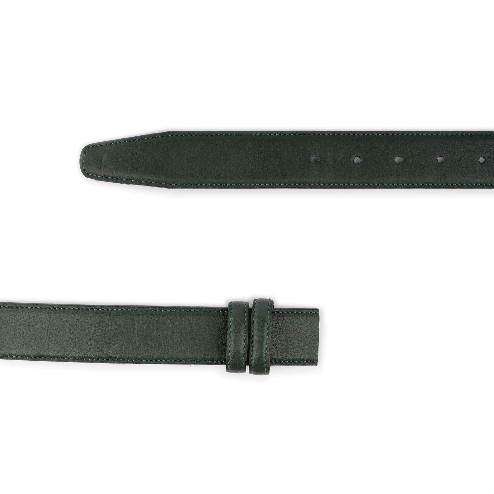 Premium Forest Green Leather Belt Strap for Cartier Buckles - High-Quality Replacement Band for Men & Women | Perfect for Formal Wear, Office Attire & Special Occasions