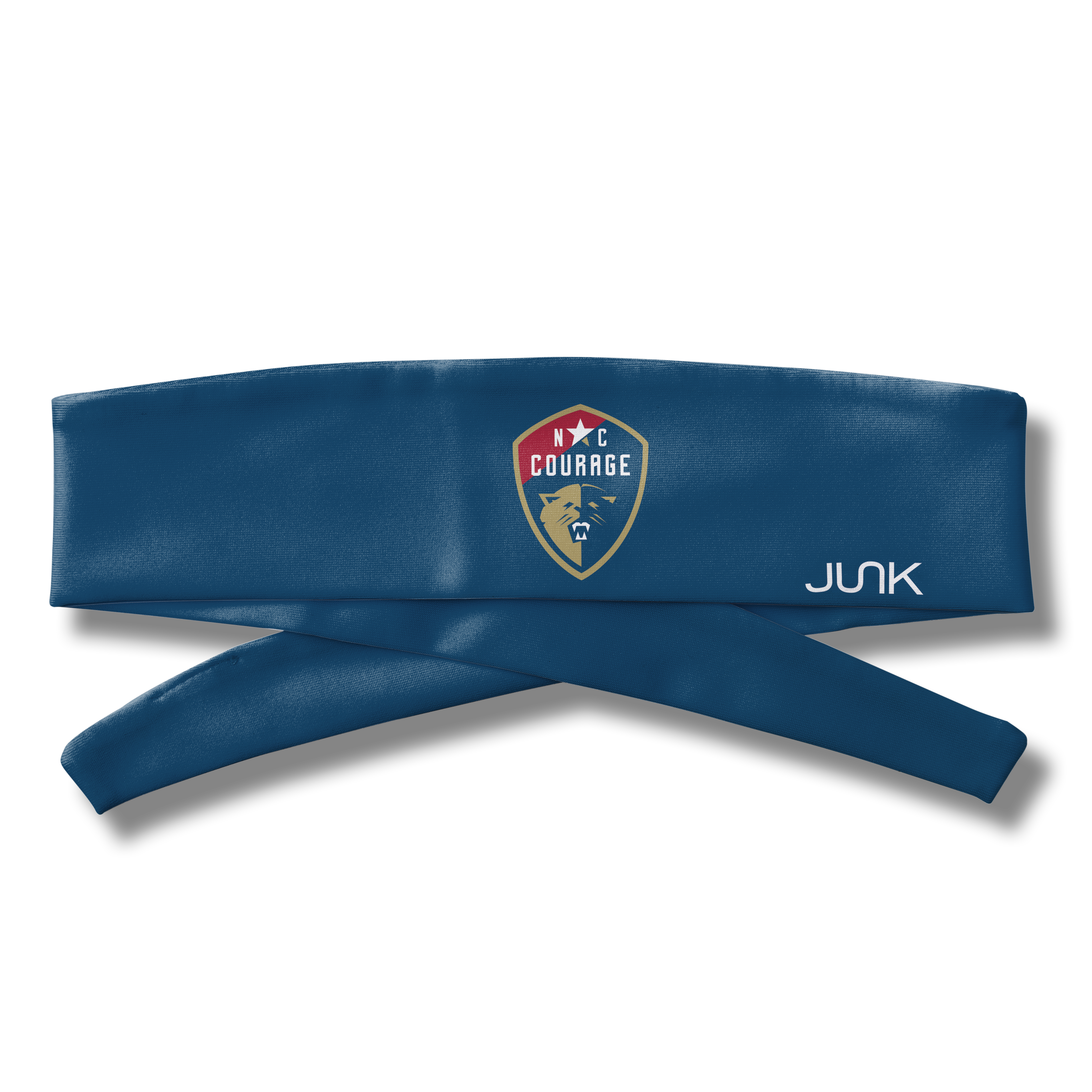 North Carolina Courage Logo Navy Blue Adjustable Headband for Women - Perfect for Running, Workouts, and Soccer Games