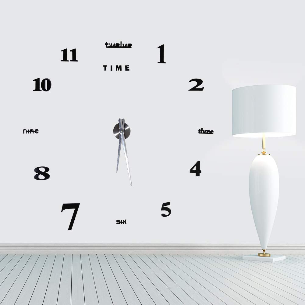 3D Self-Adhesive Black Number Wall Clock Stickers - DIY Decorative Numbers for Living Room, Dining Room, Home Office - Perfect for Wall Decor, Home Improvement & Creative Clock Making Projects