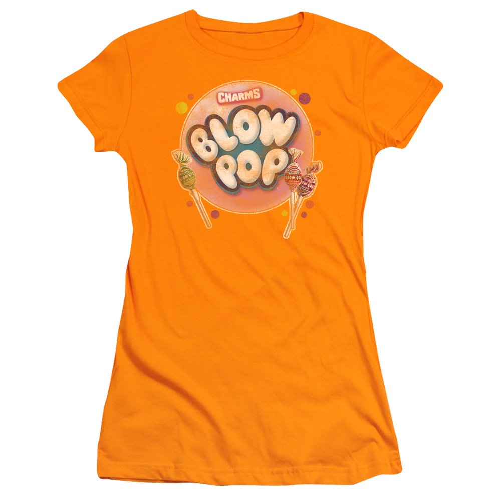 Trevco Tootsie Roll Blow Pop Bubble Juniors' Sheer Fitted T-Shirt - Cute Candy Print Tee for Girls | Perfect for Birthday Parties, Halloween Costumes & Casual Wear