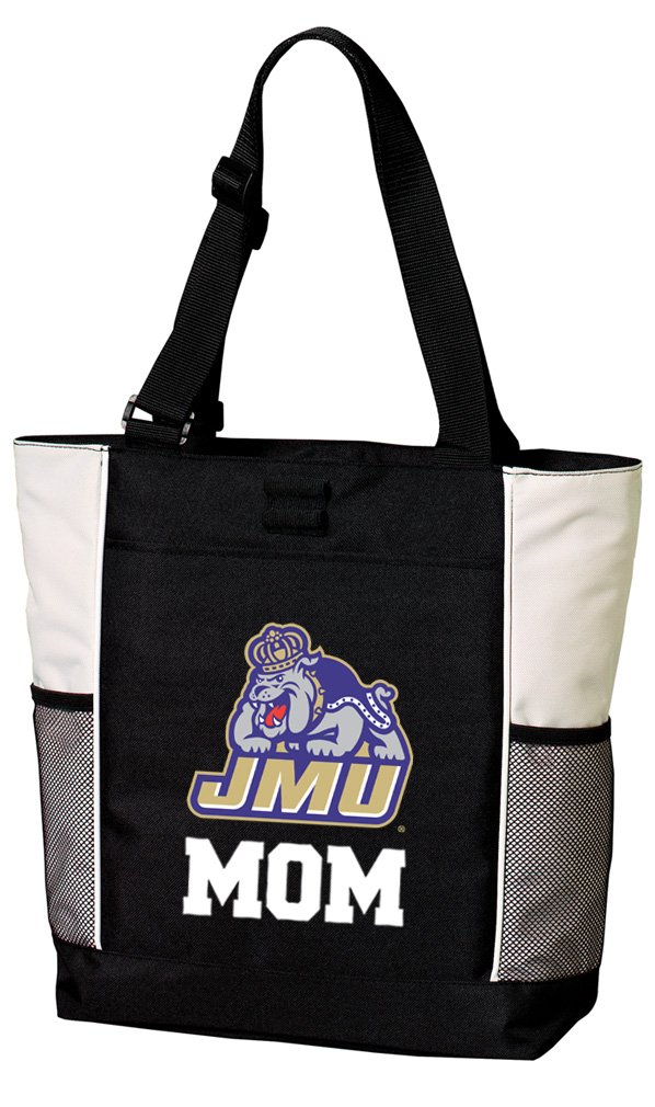 JMU Mom Tote Bags - James Madison University Themed Large Canvas Tote for Beach, Pool, Travel & School - Perfect for Grocery Shopping, Gym & Campus Life