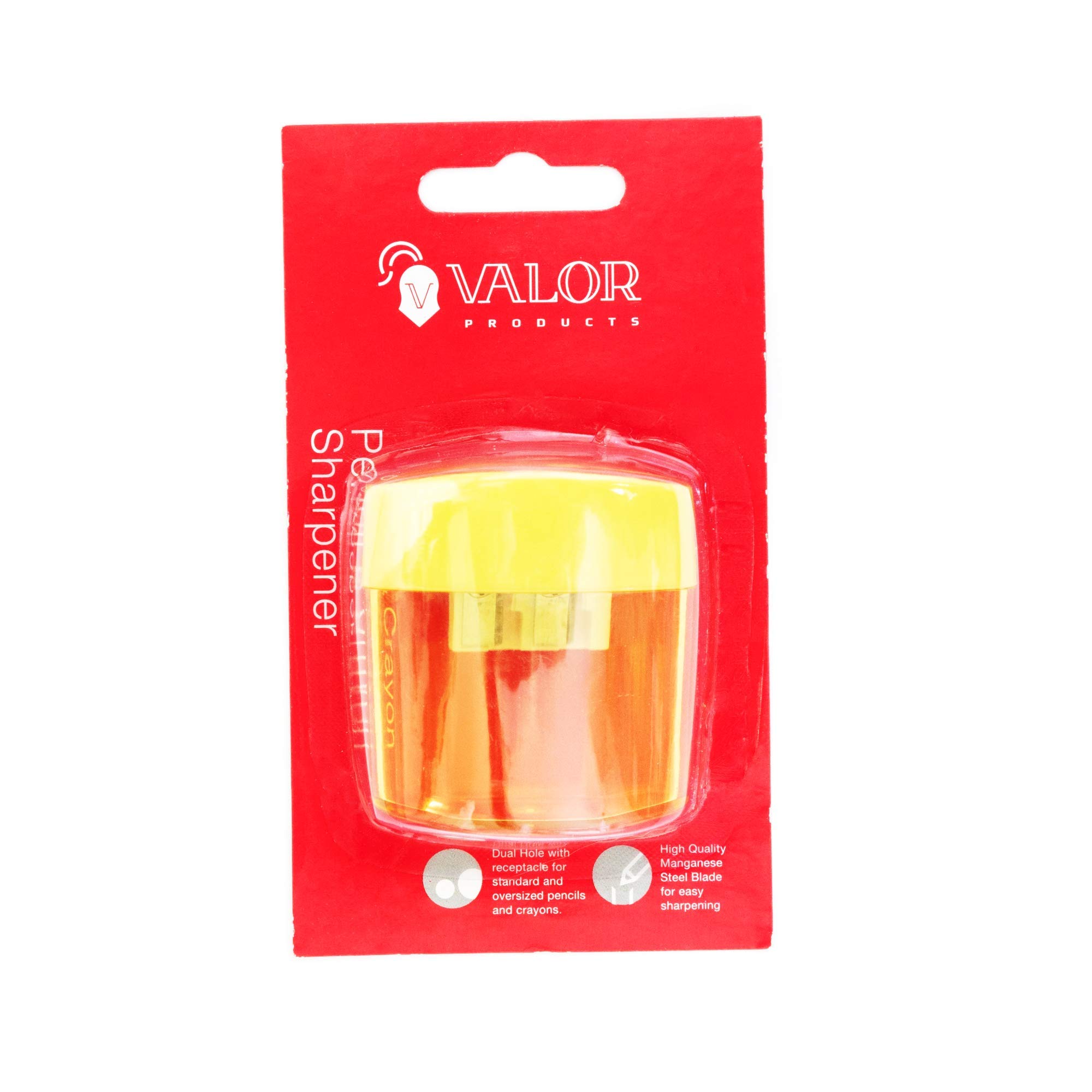 Valor Products 144-Pack 2-Hole Pencil & Crayon Sharpener - Bulk Classroom & Office Supplies for Teachers, Students & Artists