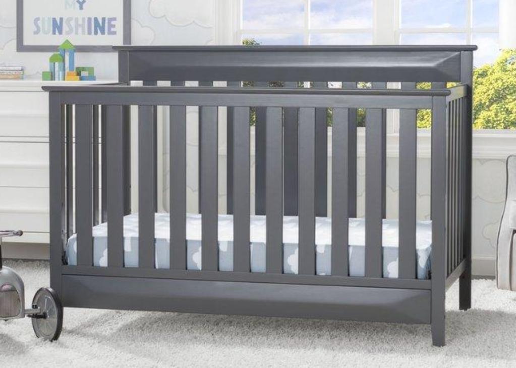 4-in-1 Convertible Baby Crib with Toddler Bed - Cameron Safe Nursery Crib for Newborn to Kids - Perfect for Nursery, Bedroom & Daycare Use