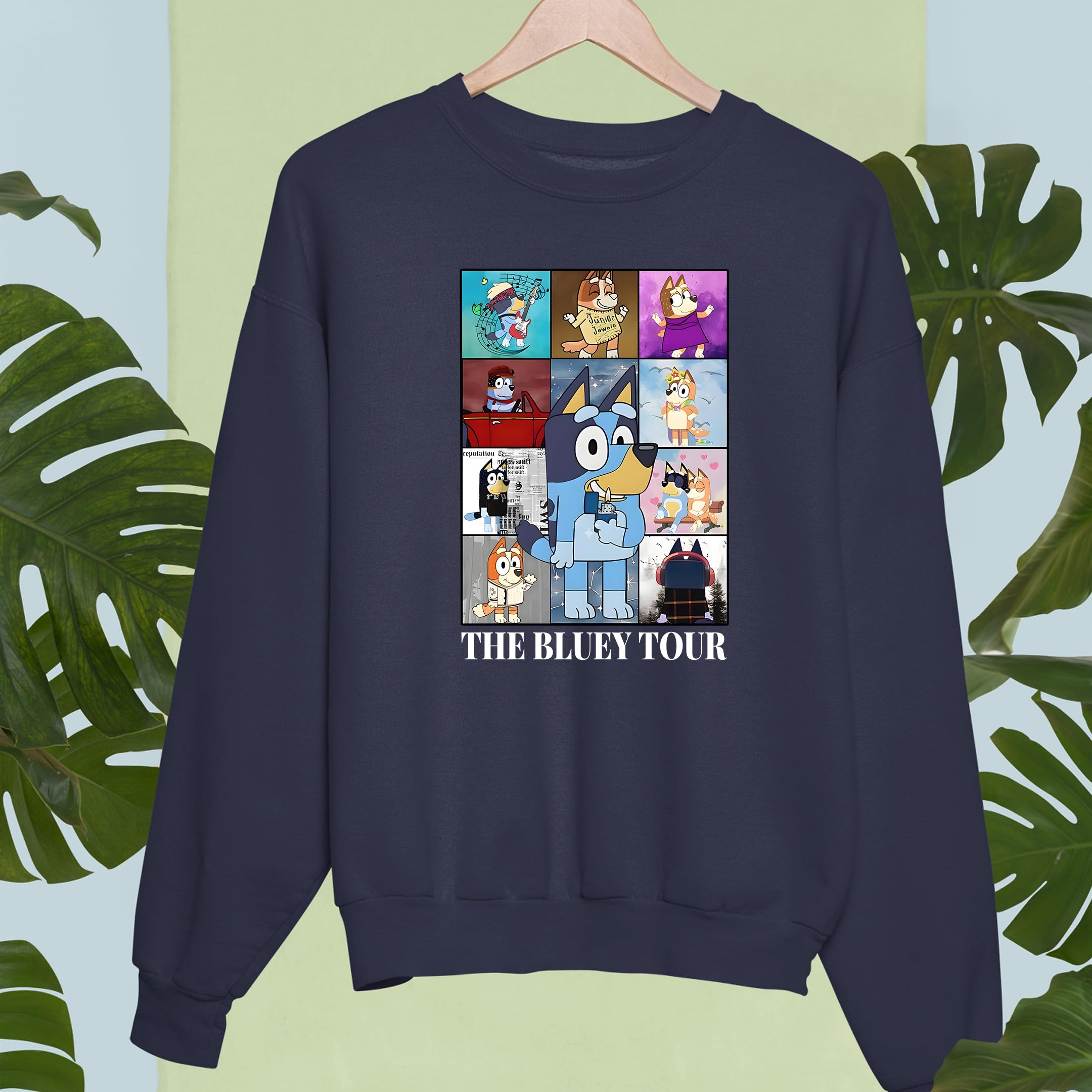 Blue Dog Eras Tour Sweatshirt | Midnights Blue Dog Friends Hoodie | The Eras Tour Merch | Blue Family & Kids Birthday Sweatshirt - Perfect for Concerts, Birthday Gifts & Casual Wear