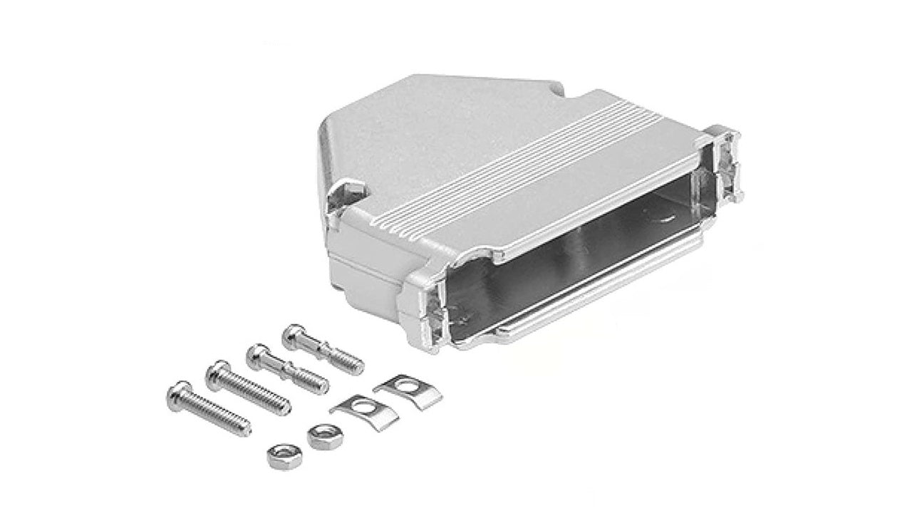 DB50 Male Solder Type Shielded Metal Hood - High Quality RF Coaxial Connector for Ham Radio, CCTV, and Antenna Applications