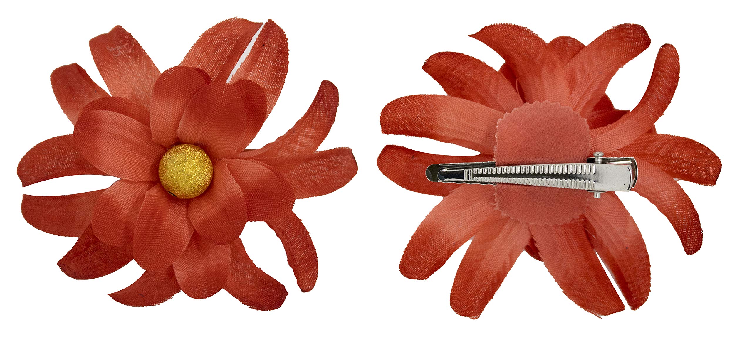 Kabello Flower Hair Clips for Women - 2pc Colorful Hair Accessories for Parties & Weddings