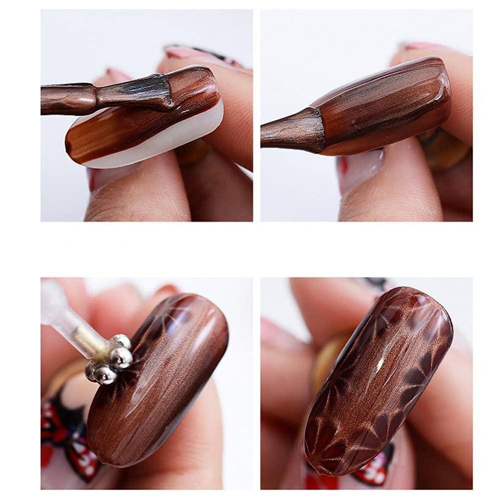 Cosluxe Double Head Magnetic Stick for 3D Cat Eye Gel Nail Polish - Professional Nail Art Manicure Tool for Salon & Home Use