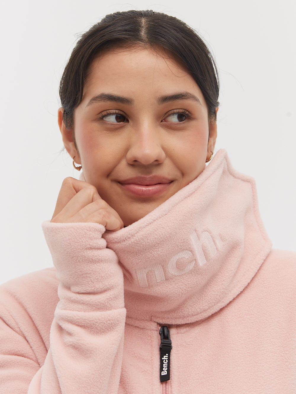 Women's Funnel Neck Microfleece Zip Up Jacket - Soft Warm Winter Pullover for Outdoor Hiking, Running & Casual Wear