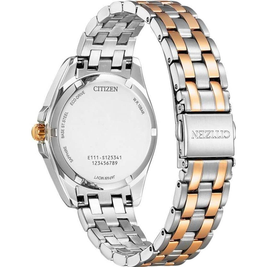 Citizen Women's Eco-Drive Stainless Steel Watch - Solar Powered Analog Watch with Date Display EO1213-85E | Perfect for Business, Casual Wear & Everyday Use