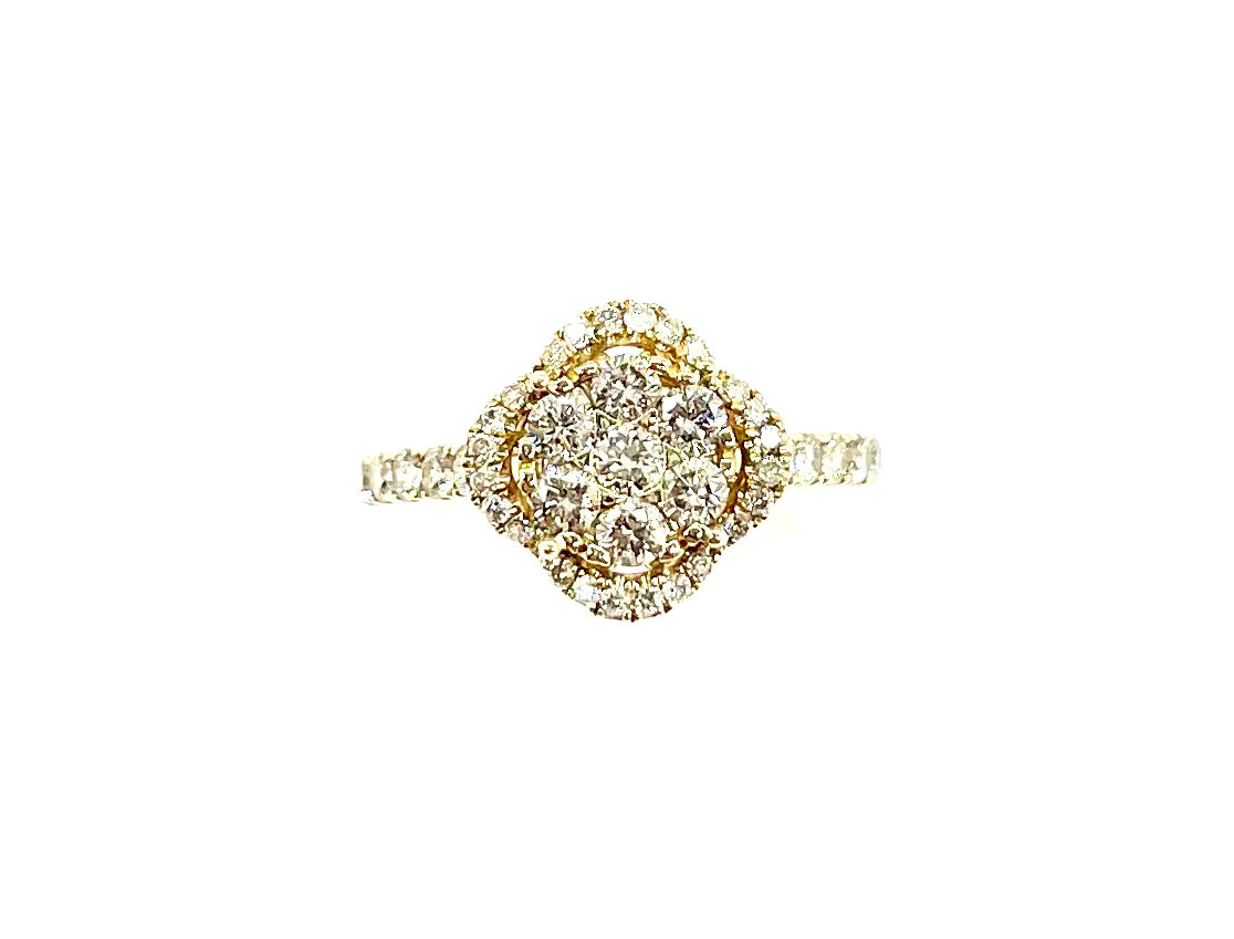 Exquisite Diamond Flower Ring for Women - Elegant Floral Engagement & Wedding Band - Perfect for Anniversaries, Proposals & Special Occasions