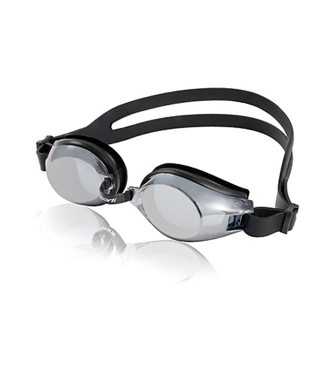 Sporti Unisex Adult Swimming Goggles - Anti-Fog & UV Protection Swim Goggles for Men & Women, Shatter-Resistant Mirror/Non-Mirror Lenses - Perfect for Lap Swimming, Training & Outdoor Water Sports