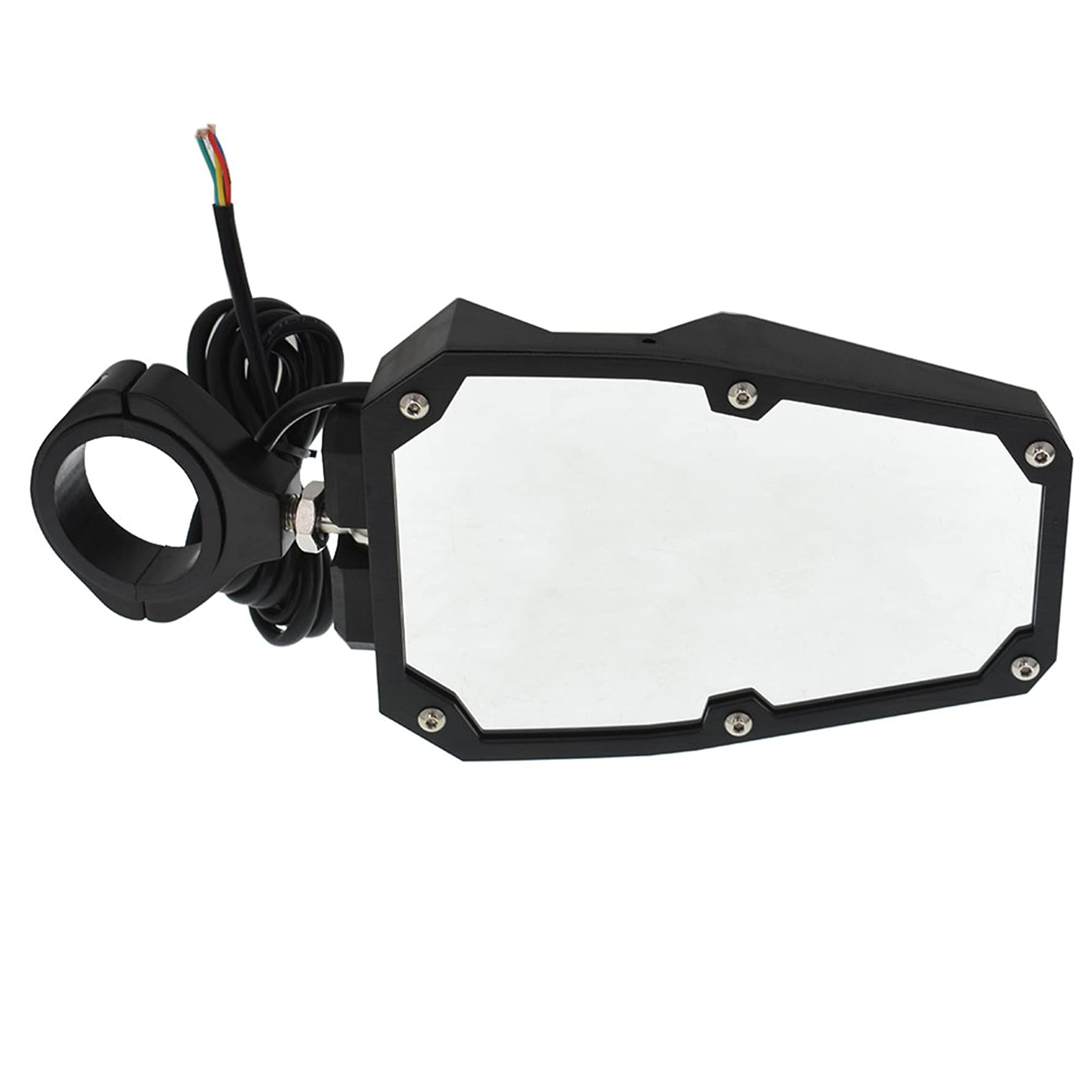 Polaris RZR UTV 1.75-2 Roll Cage Replacement Rear View Side Mirrors with LED Lights - Enhanced Visibility for Off-Road Adventures & Night Driving