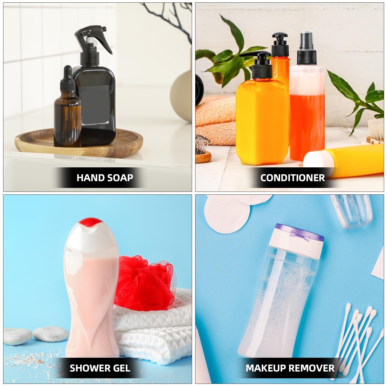 Refillable 1 oz Travel Bottles - 5 Pack Mini Squeeze Bottles for Cosmetics, Lotion & Toiletries | Leak-Proof Reusable Containers for Shampoo, Conditioner, Toothpaste & Skincare | Perfect for Air Travel, Gym & Daily Use