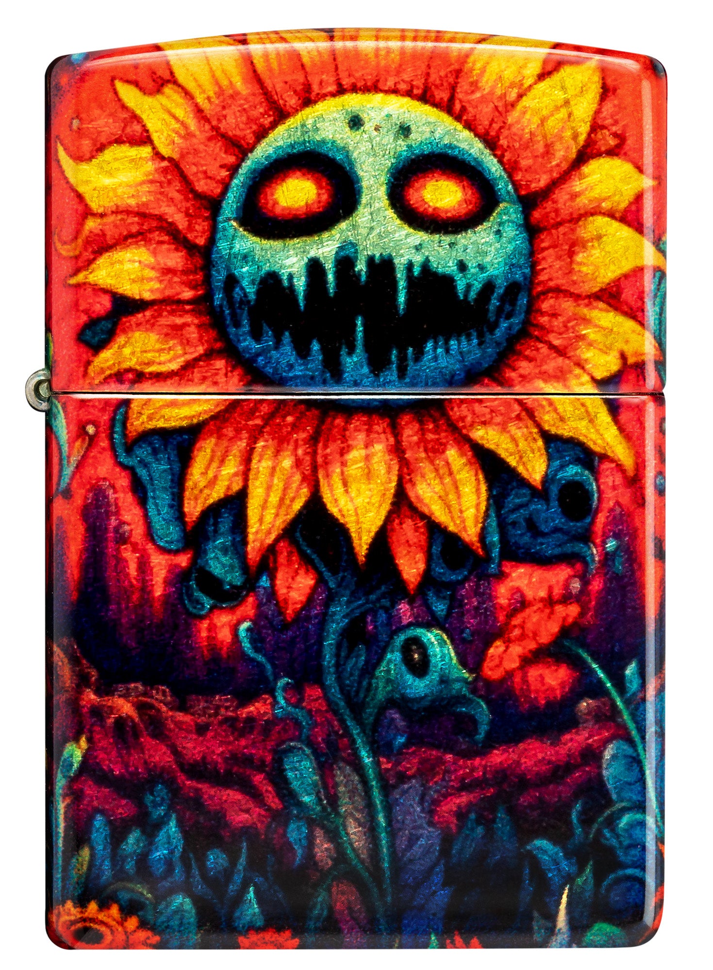 Spooky Sunflower Design T-Shirt for Women - Halloween, Fall Fashion, and Casual Wear - Perfect for Parties, Pumpkin Picking, and Autumn Outfits