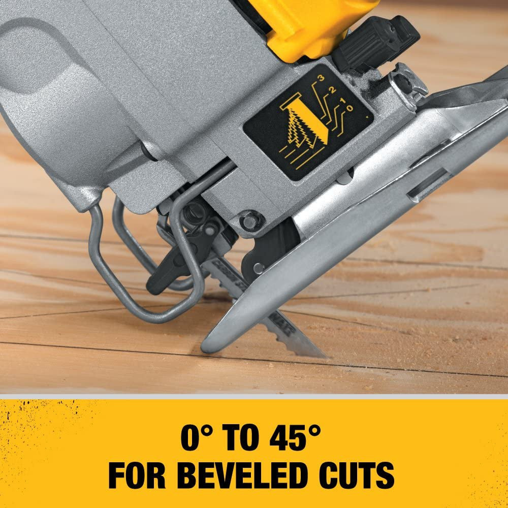 DEWALT 5.5 Amp Top Handle Jigsaw Kit with DEWALT Warranty - Refurbished Power Tool (Model DW317K) for Woodworking, DIY Projects & Professional Construction Use