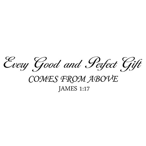 Christian Bible Wall Decal - Nursery Quote Sticker for Baby Room Decor