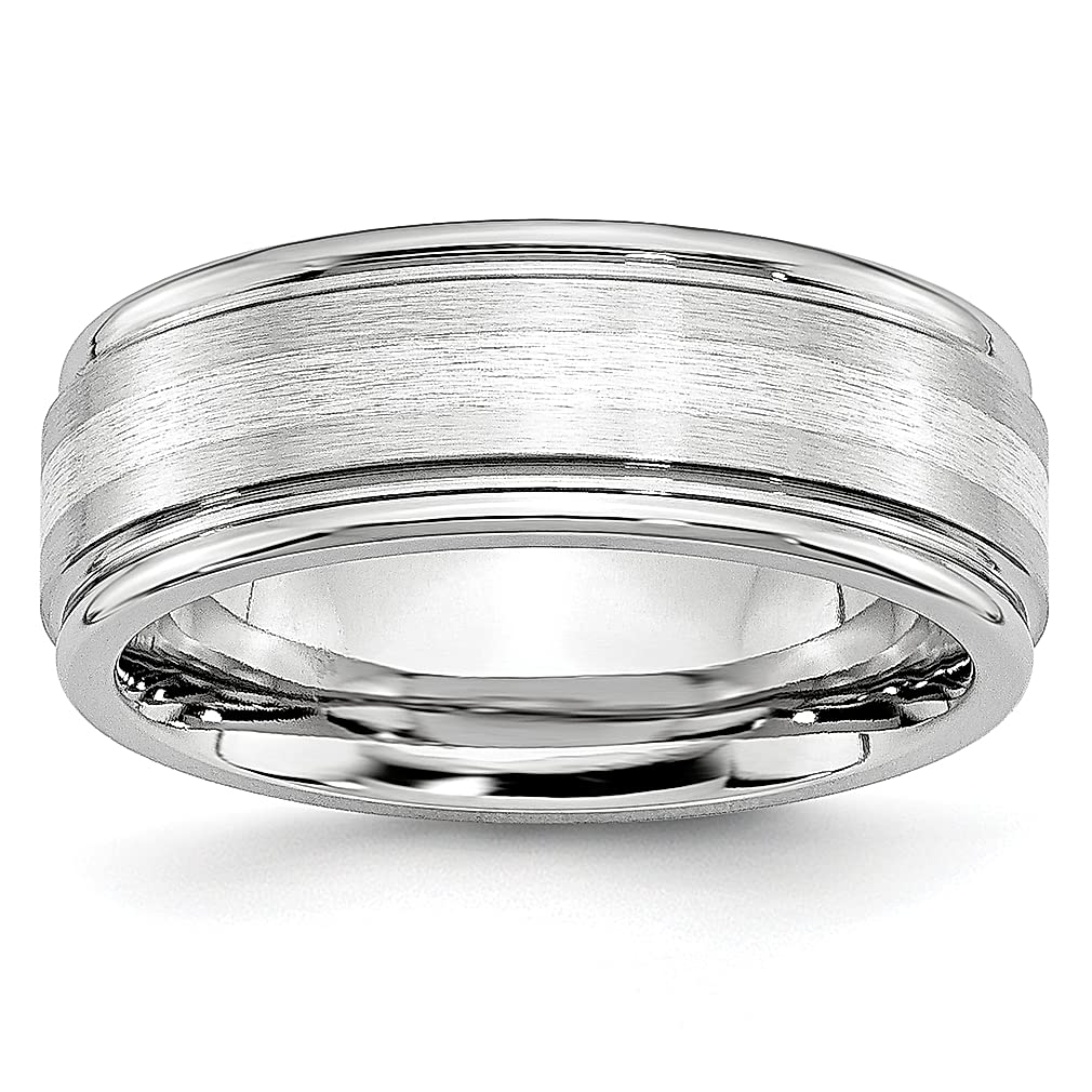 ICE CARATS 8mm Cobalt 925 Sterling Silver Inlaid Wedding Band Ring for Women - Durable & Hypoallergenic Fine Jewelry - Perfect as Anniversary, Engagement, or Valentine's Day Gift for Her - Ideal for Everyday Wear, Special Occasions & Bridal Jewelry Sets