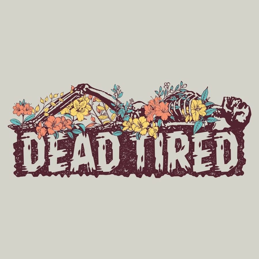 Women's Dead Tired Boyfriend Fit T-Shirt - Soft & Comfortable Oversized Cotton Tee for Lounge, Sleep & Casual Wear