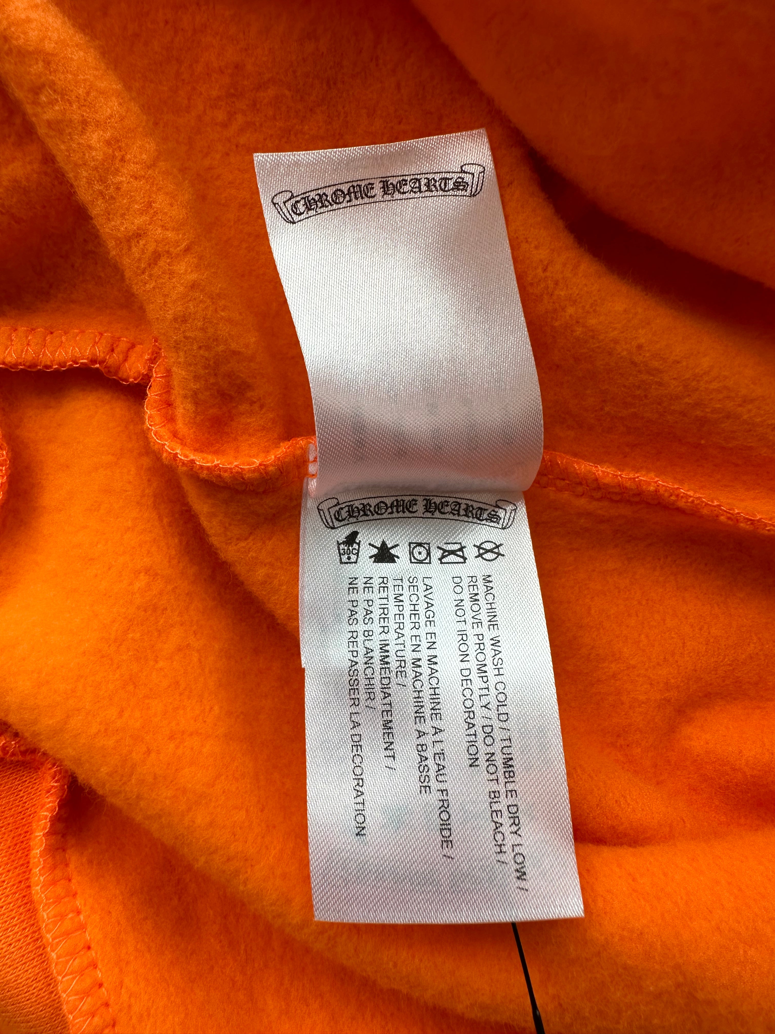 Chrome Hearts Orange & Silver Miami Exclusive Horseshoe Logo Hoodie - Stylish Streetwear for Men & Women | Perfect for Casual Outfits, Urban Fashion & Miami Beach Vibes