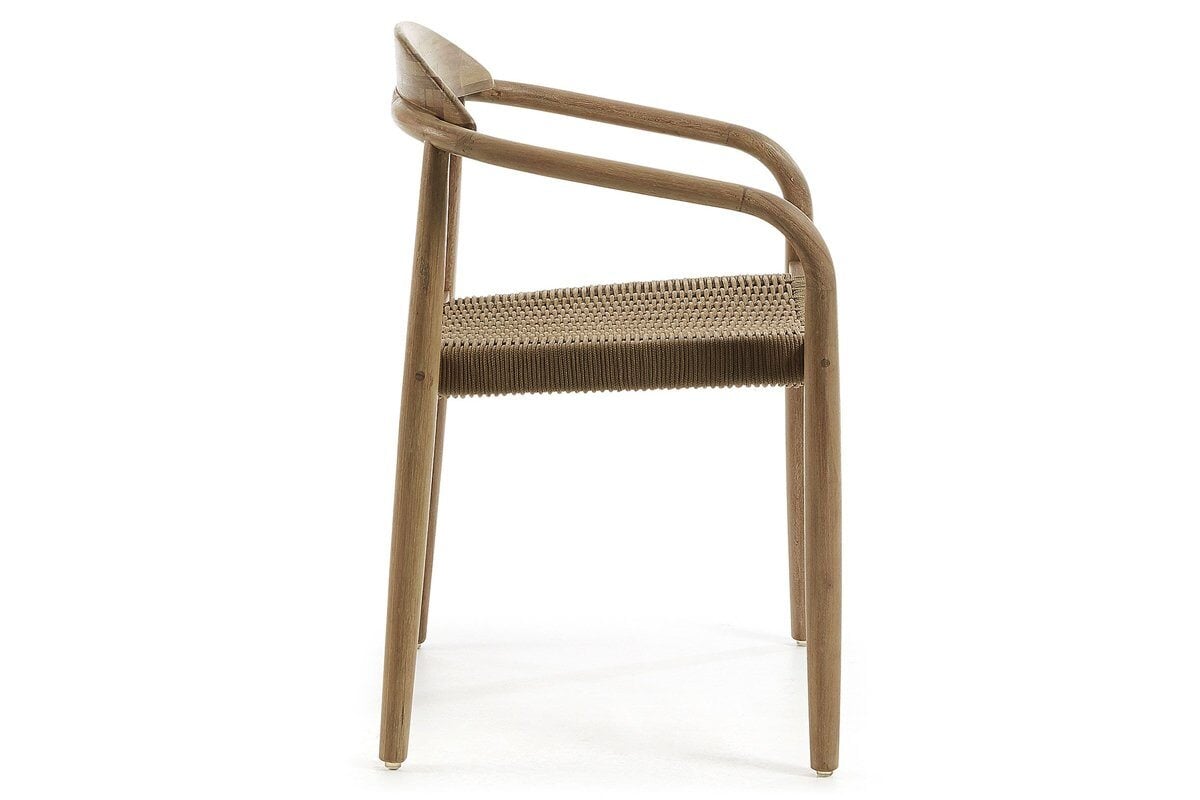 Como Glynis Casual Dining Wooden Rope Chair - Modern Farmhouse Style Accent Chair for Living Room, Bedroom, or Patio - Perfect for Relaxing and Entertaining Guests