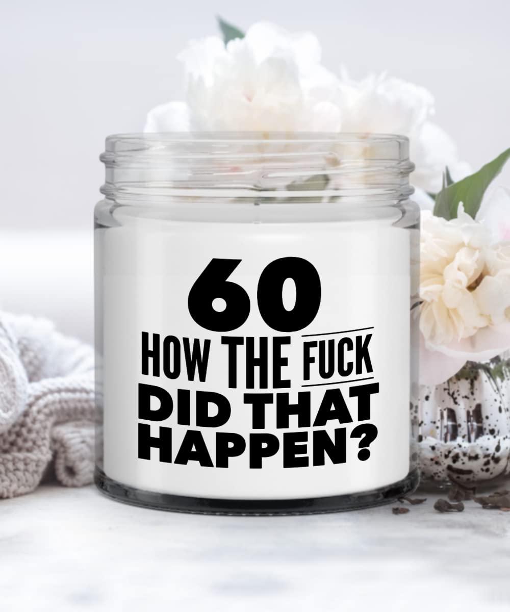 60th Birthday Gifts for Women & Men - Funny 60th Birthday Gag Gift Ideas - Novelty 60th Birthday Decor Candles - Perfect for Retirement Parties & Milestone Celebrations