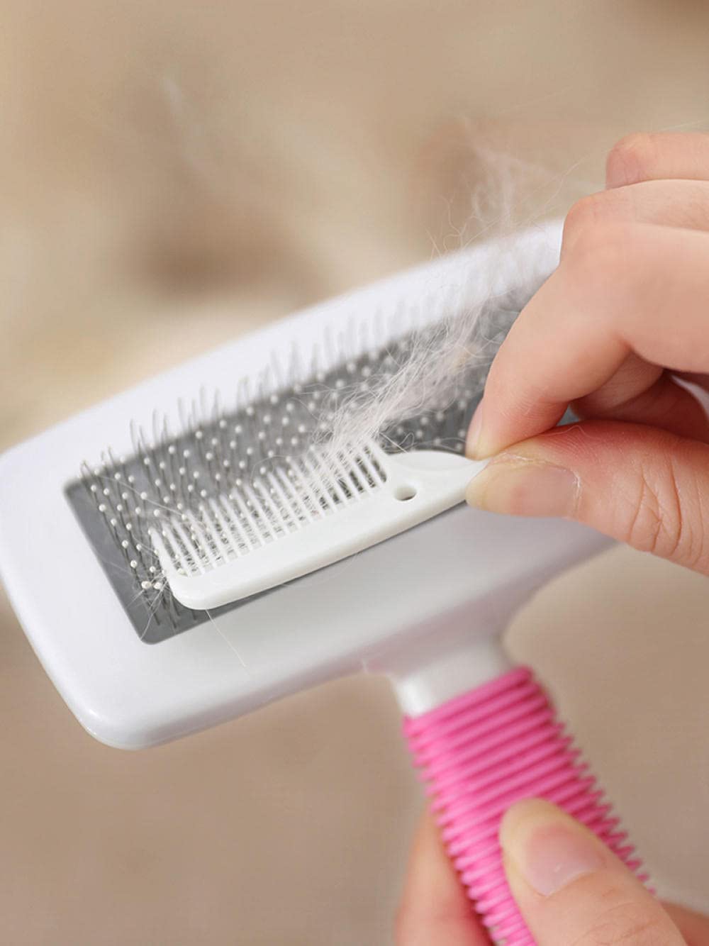 Premium Dog & Cat Grooming Brush - Dual-Sided Pet Hair Removal Comb for Shedding Control, Detangling & Massage - Blue Pet Grooming Supplies for Dogs & Cats - Perfect for Home Grooming, Shedding Season & Professional Pet Care