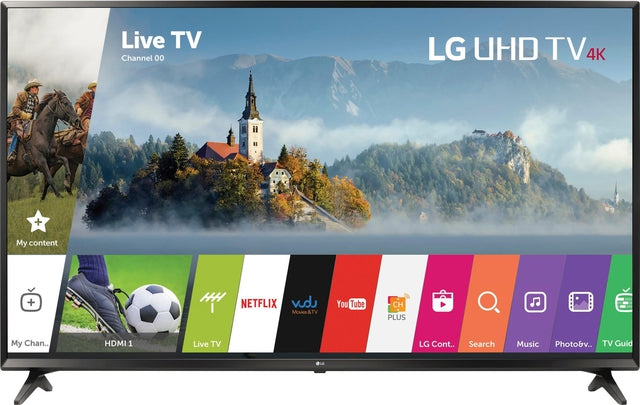 LG 60UJ6300 60-Inch 4K Ultra HD Smart LED TV with HDR - 2160p Resolution, WebOS 3.5, Built-in WiFi - Perfect for Home Theater, Gaming & Streaming Netflix