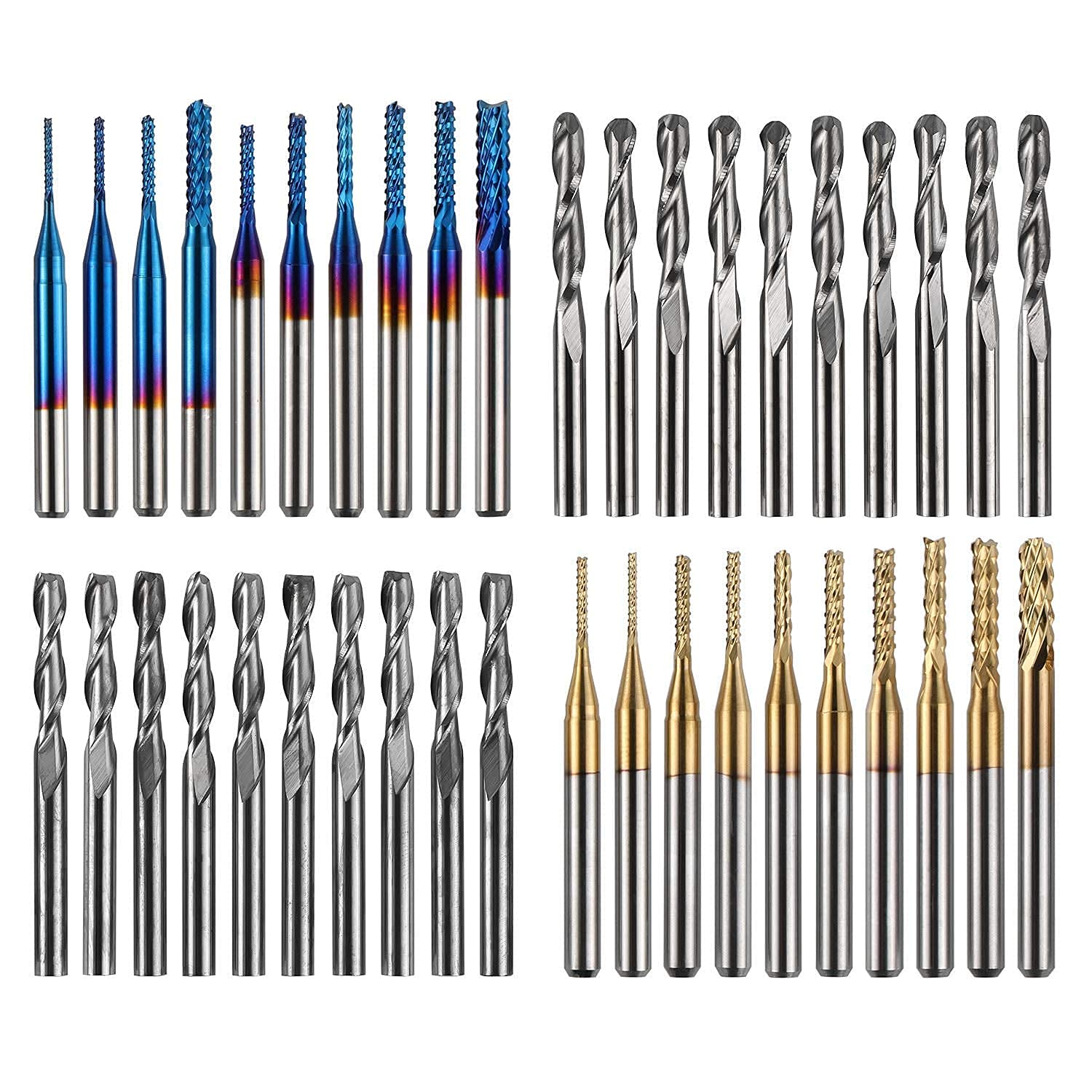 3018 Y-Axis Extension Kit with 40PCS CNC Router Bits & Storage Tray - Compatible with Most 3018 CNC Machines - Perfect for Woodworking, Engraving, and DIY Projects