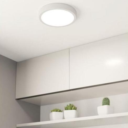 Eglo Fueva 5-LED Flush Mount Ceiling Light Fixture - 21cm/8.3 Inch - Cool White 4000K - Energy Efficient Indoor Lighting for Bedroom, Kitchen, Hallway & Office