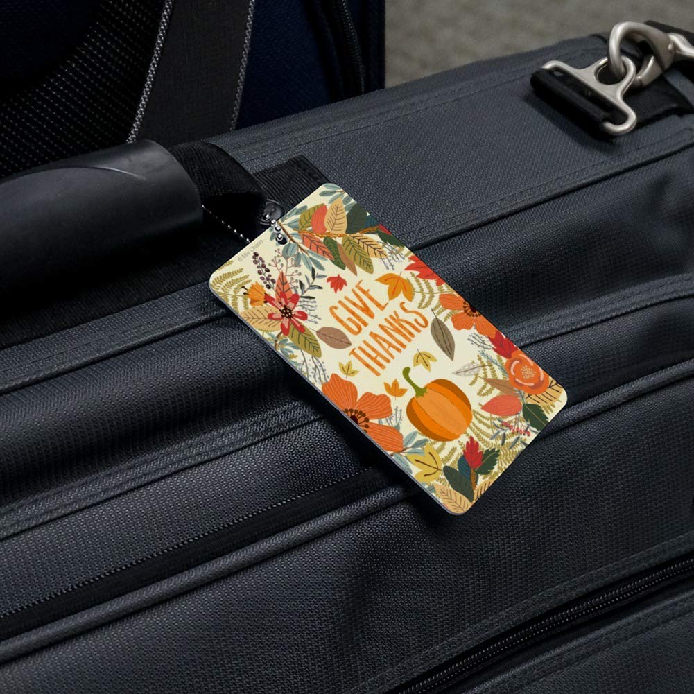 Thanksgiving Pumpkin Luggage Tag - Durable Suitcase ID Tag for Carry-On Bags | Perfect for Travel, Holidays & Gift Giving