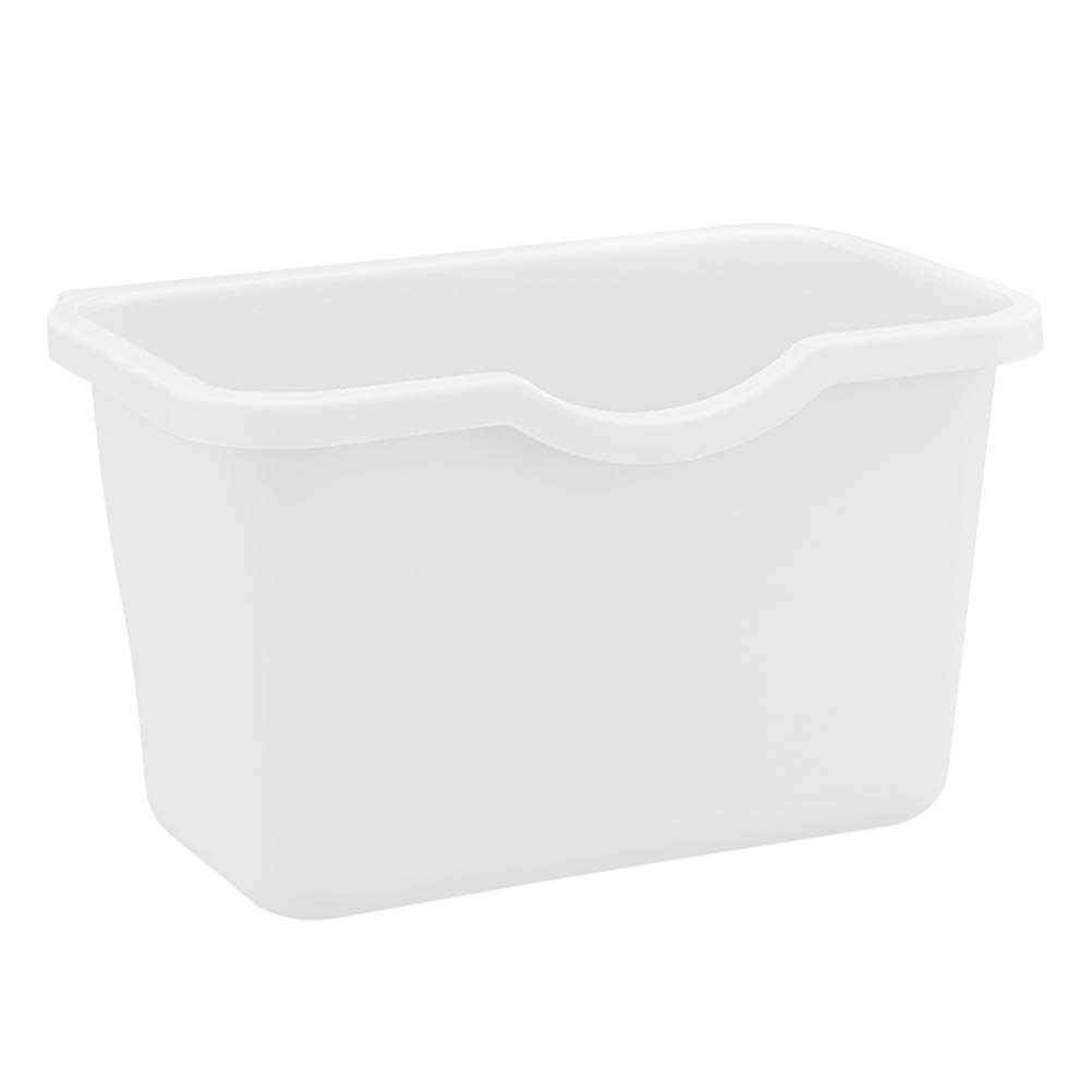 DOITOOL Hanging Trash Can - White Plastic Waste Basket for Office, Kitchen & Bathroom - Multifunctional Desk & Wall Mount Garbage Bin with Lid - Ideal for Recycling & Small Spaces