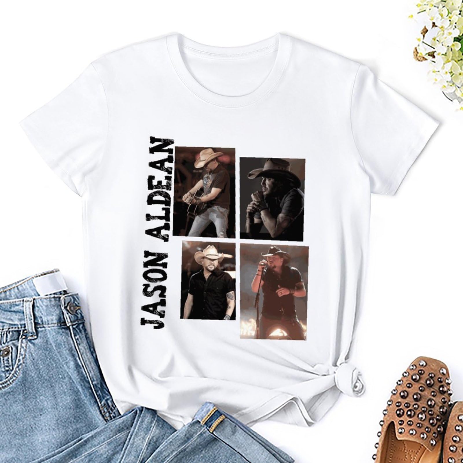 Women's Music Themed Casual T-Shirts - Cute Cotton Crew Neck Short Sleeve Tee for Concerts, Parties & Everyday Wear