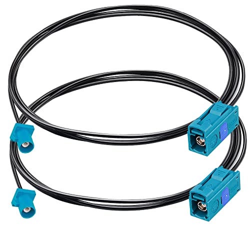 TUOLNK Fakra Z Cable 6.6ft (2M) - Fakra Z Female to Male Coaxial Cable RG174 - GPS Antenna Extension for FM/AM Radio, Sirius XM Satellite - Perfect for Car Audio Systems & Navigation Devices (2 Pack)