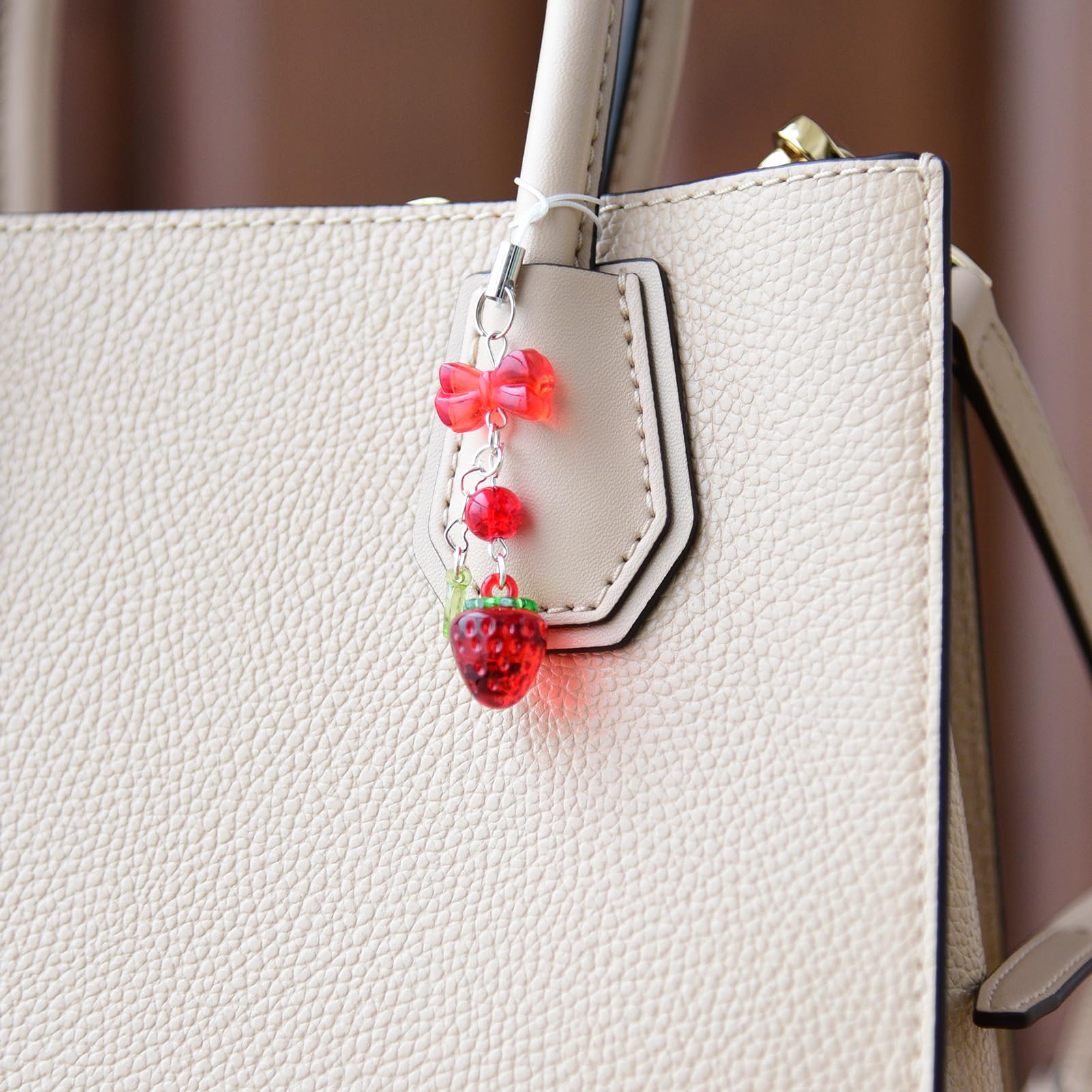 Y2K Aesthetic Strawberry Cherry Phone Charm - Cute Kpop Accessory for Phone, Bag, Keychain, Airpods & Camera Decor | Perfect for Kawaii Style & Gift Giving
